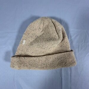 Locale Outdoor Beanie One Size Tan Unisex Speckled Knit Cuffed